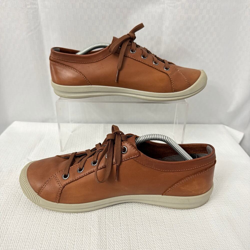 Keen Shoes Womens Size 8.5 Lorelai Brown Leather Sneaker Lace Up Comfort - Picture 8 of 9